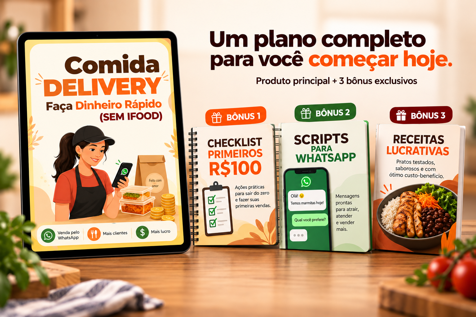 Comida Delivery com os três bônus incluídos